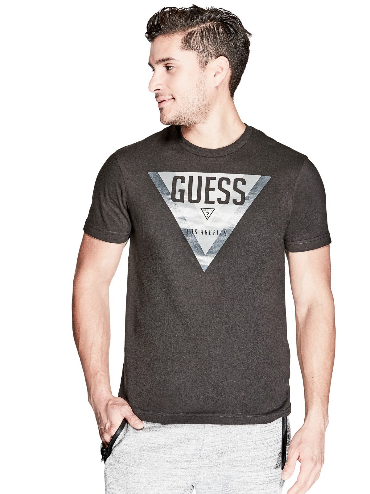 GUESS Factory Men's Soliz Logo Tee 