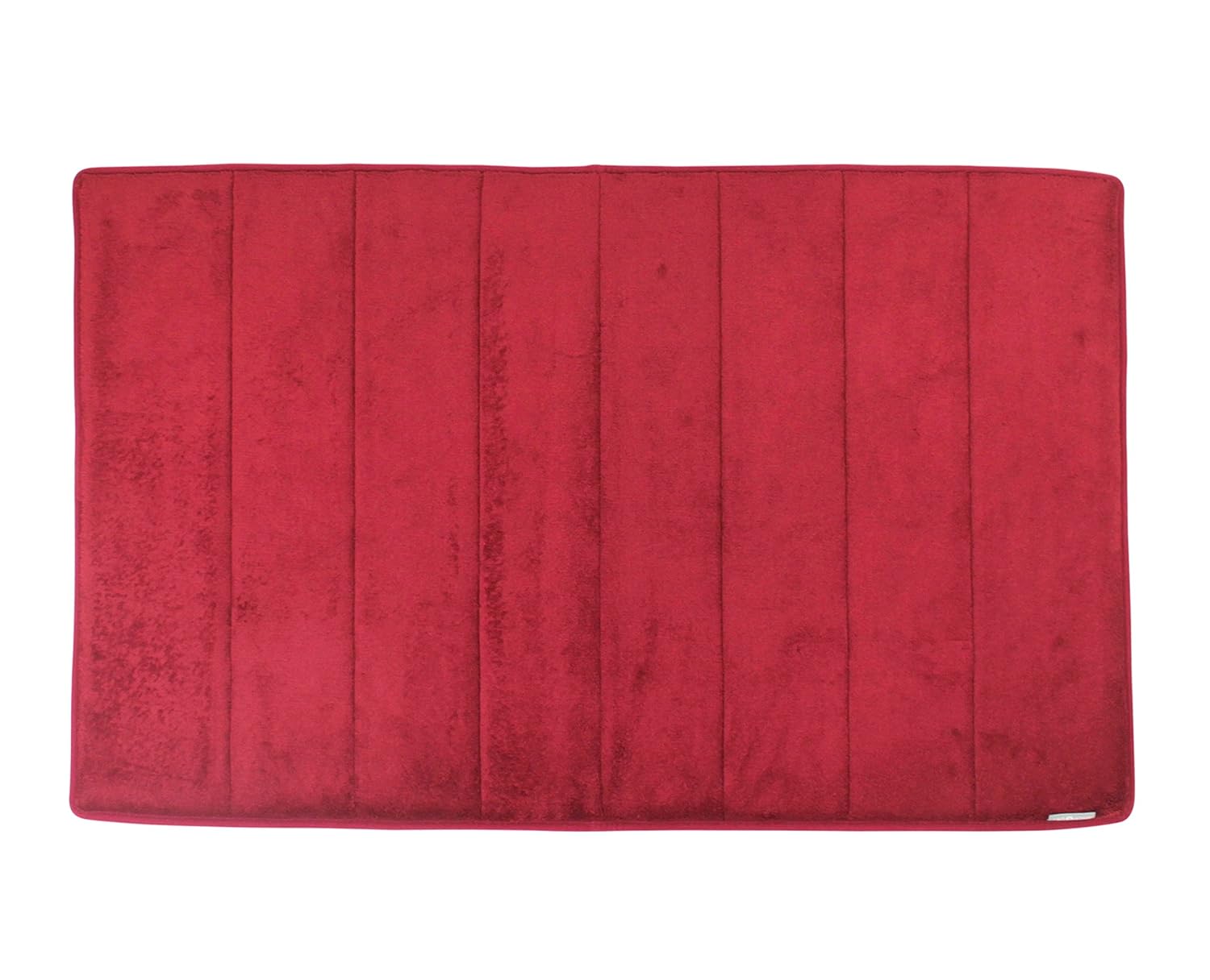 MICRODRY Memory Foam Luxury Bath Mat (34" x 21", Crimson Red)