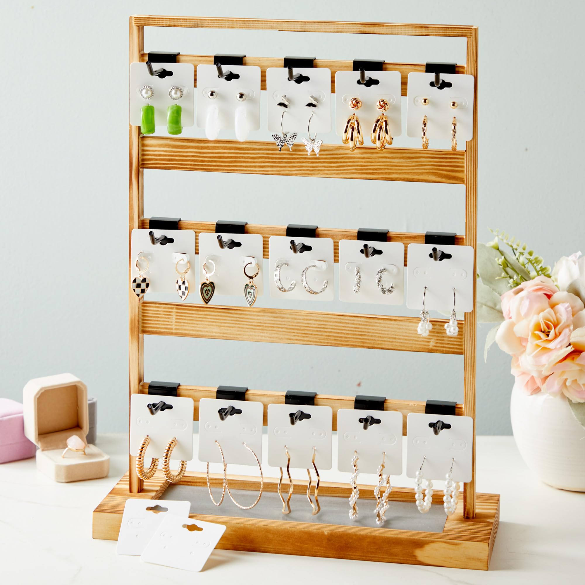 Juvale White Earring Cards, Hanging Earring Cards for Selling, Display, Packaging, Storage, Durable and Sturdy Paper Material, Jewelry Holders (2x2 Inch) Bulk Pack - 200-Pack