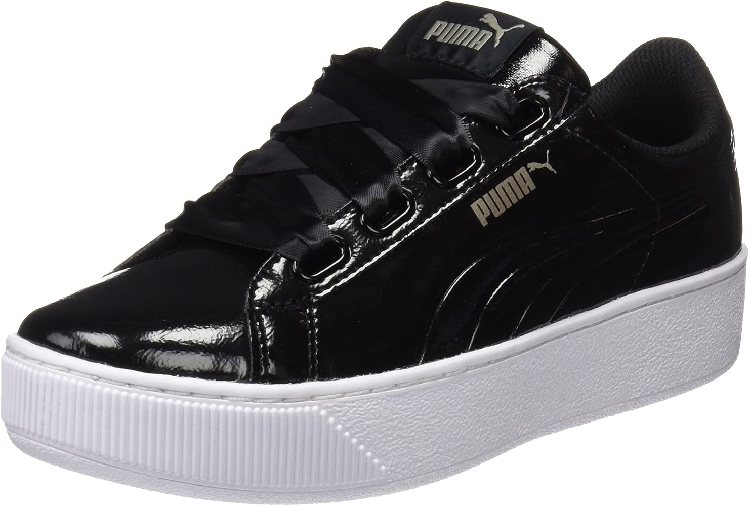 puma women's vikky platform ribbon p sneaker