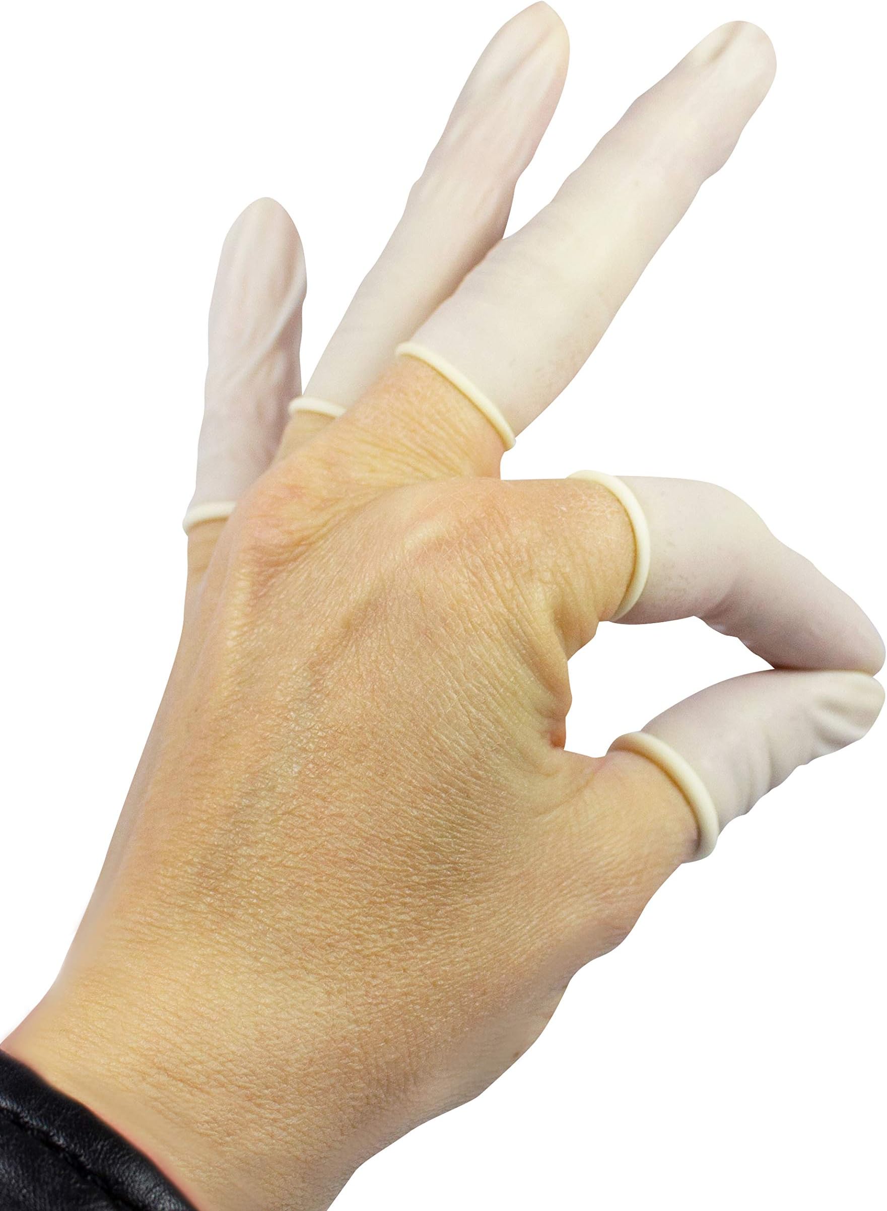 Pack of 100 latex powdered finger stalls Romed, S (Small), 1