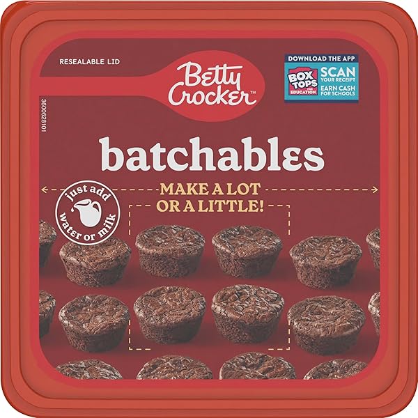 BETTY CROCKER BATCHABLES FUDGE BROWNIE MIX, MIX AND BAKE 4 TO 12 PER BATCH, 29.5 OZ.