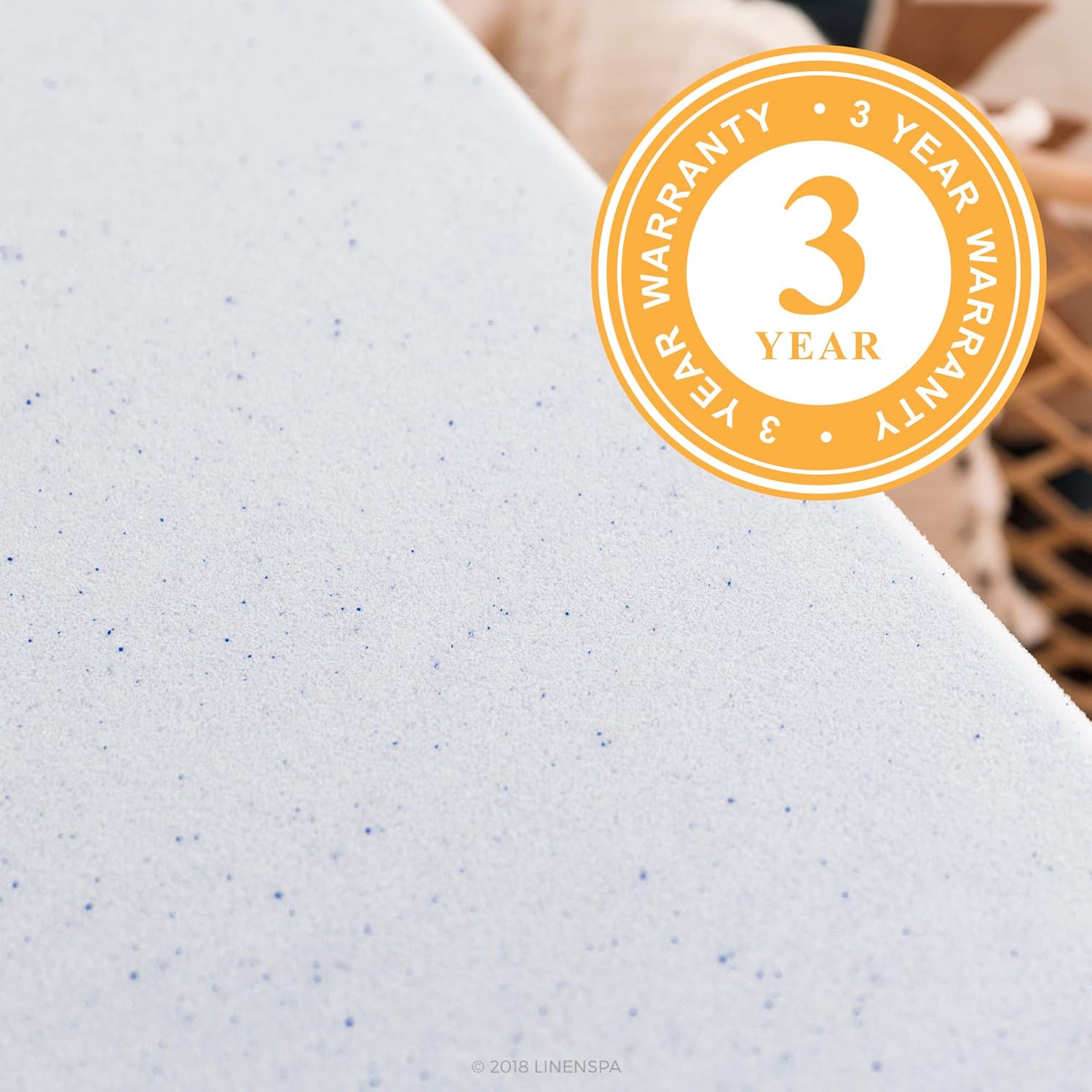 Linenspa, Queen 2 Inch Gel Infused Memory Foam Mattress Topper: Home & Kitchen