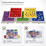 LAVIEVERT Tilting Puzzle Board 1000pc Light Gray Felt Stand Cover 5 Drawers view 3