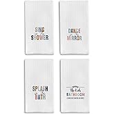 Qpenm Kids Bath Decor - Hand Towels Set of 4, 16x24 Inches - Toddler Boys & Girls Bathroom Accessories