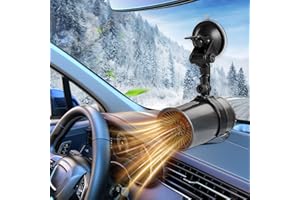 GALERA Car Heater, Portable Car Heater and Defroster, Car Heater that plugs into Cigarette Lighter, 2 in 1 Fast Heating or Cooling Fan, Portable Heater for Car with 360-Degree SuctionBracket （BLACK)