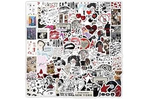 100pcs Y2K Retro Aesthetic Stickers, Cool Downtown Girls Y2K Decals Funny Cute Coquette Stickers Packs for Laptop Scrapbook W