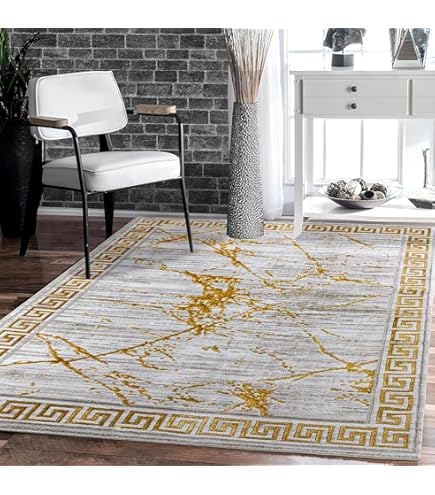 Alfombra Vinílica Geométrica Segmentos De Color Verde