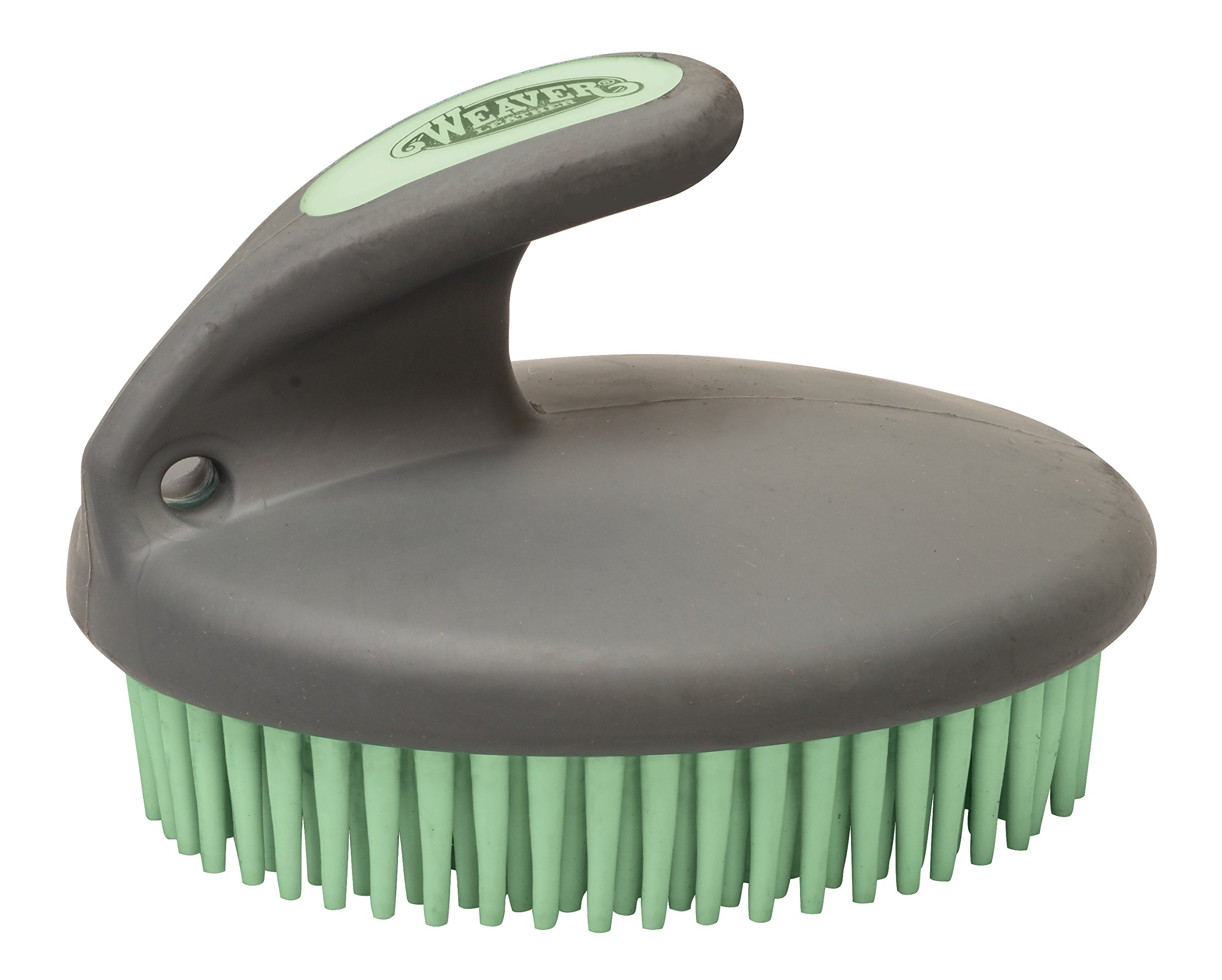 Weaver Leather Palm-Held Fine Curry Comb, Mint/Gray