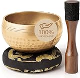 Silent Mind Tibetan Singing Bowl Set with Cushion Mallet Beginner Friendly