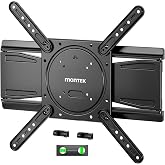 monTEK 1.3" Ultra Slim Full Motion TV Wall Mount for 23-75 Inch TVs | Low Profile Dual Arm Bracket, VESA 75x75-400x400mm, 99 lb Capacity, 16"/18" Studs, 4X Tested, Cable Management