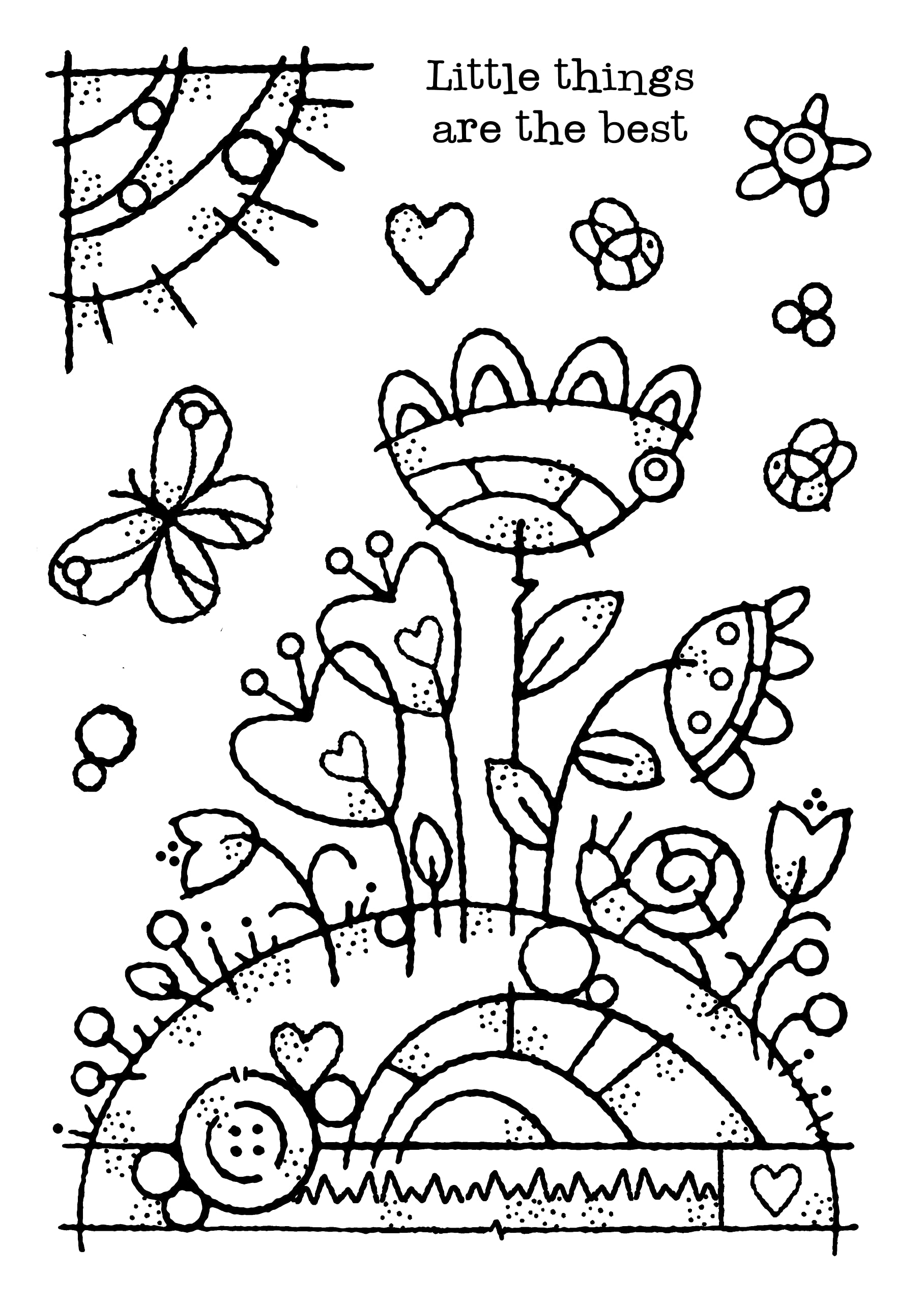 Woodware Francoise Collection-Flower Mound-Clear Stamp, 4 x 6 inches