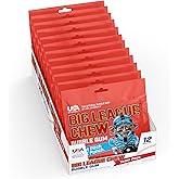 New! Big League Chew Fruit Punch Bubble Gum - Ideal for Baseball Games, Teams, Concessions, Parties, and More | Pack of 12 Bags (2.12oz Each)