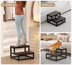 2-Step Waterproof HDPE Step Stools for Adults