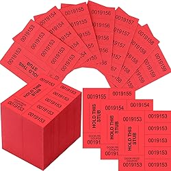 Kosiz 504 Sheets 5 Bid Raffle Ticket with Different