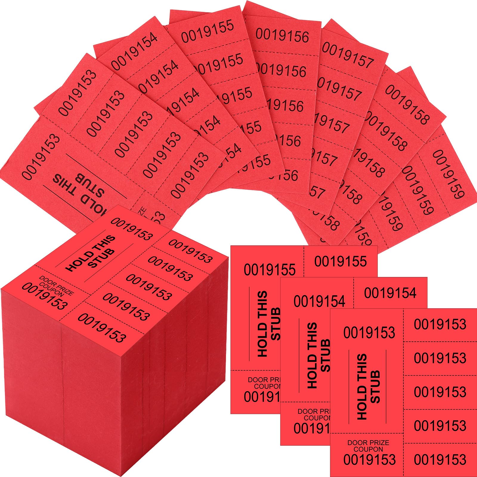 Kosiz 504 Sheets 5 Bid Raffle Ticket with Different