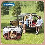 Nobleza Pop Up Pet Playpen 32.3x32.3x22.8in Foldable Portable Outdoor Indoor view 7