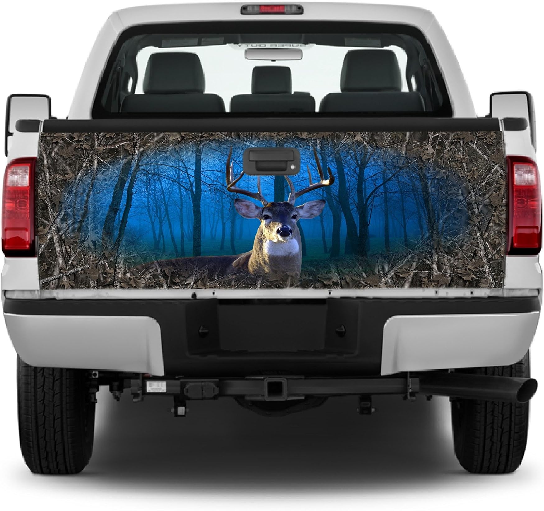 Crabtree Signs Buck Blue Woods- Woodland Ghost Camo Tailgate Wrap Vinyl Graphic Decal Sticker Wrap