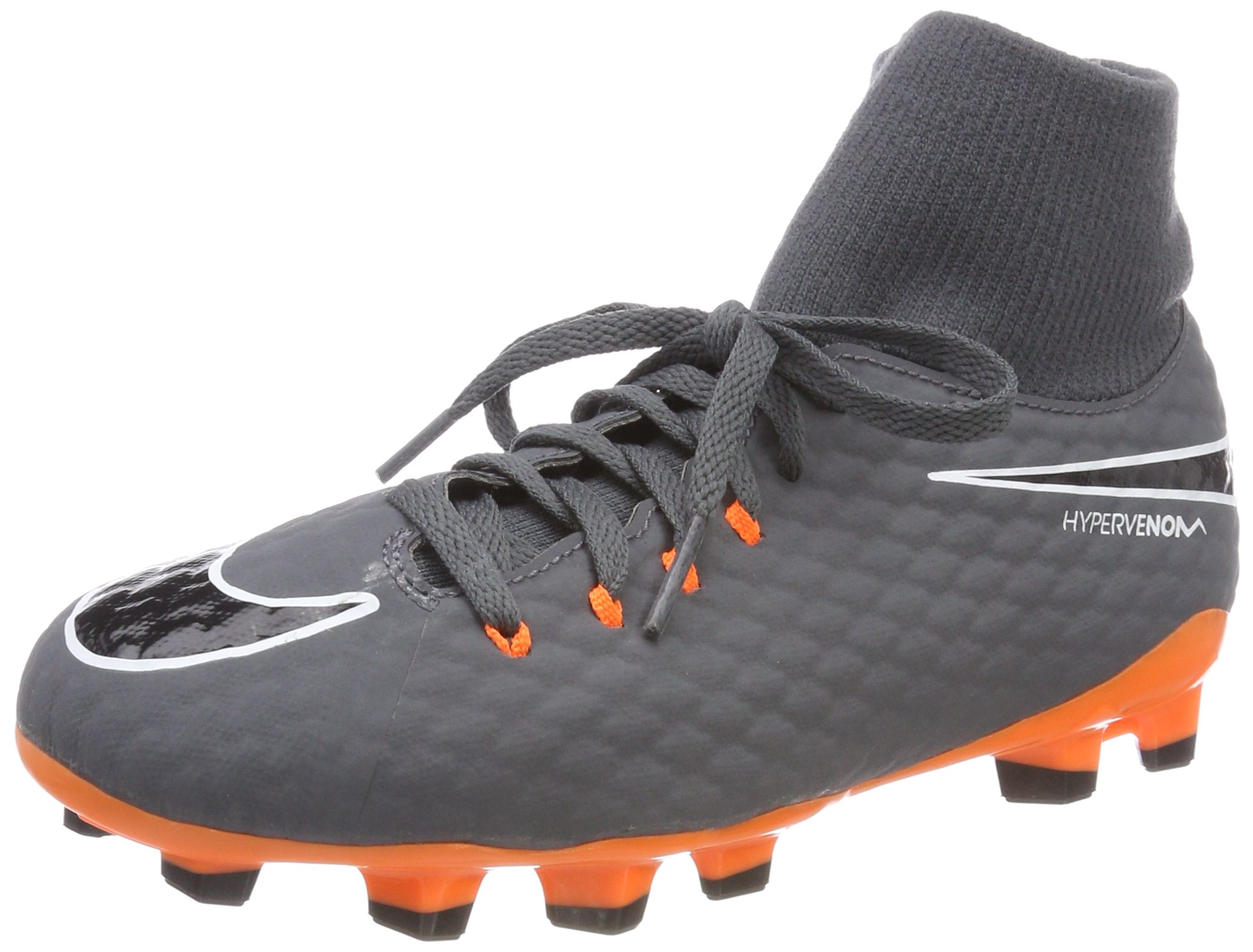 Nike Jr Hypervenom 3 Academy Df Fg, Unisex Kid's Fitness Shoes, Multicolour (Dark Grey/Total Oran 081), 3.5 UK (36 EU)