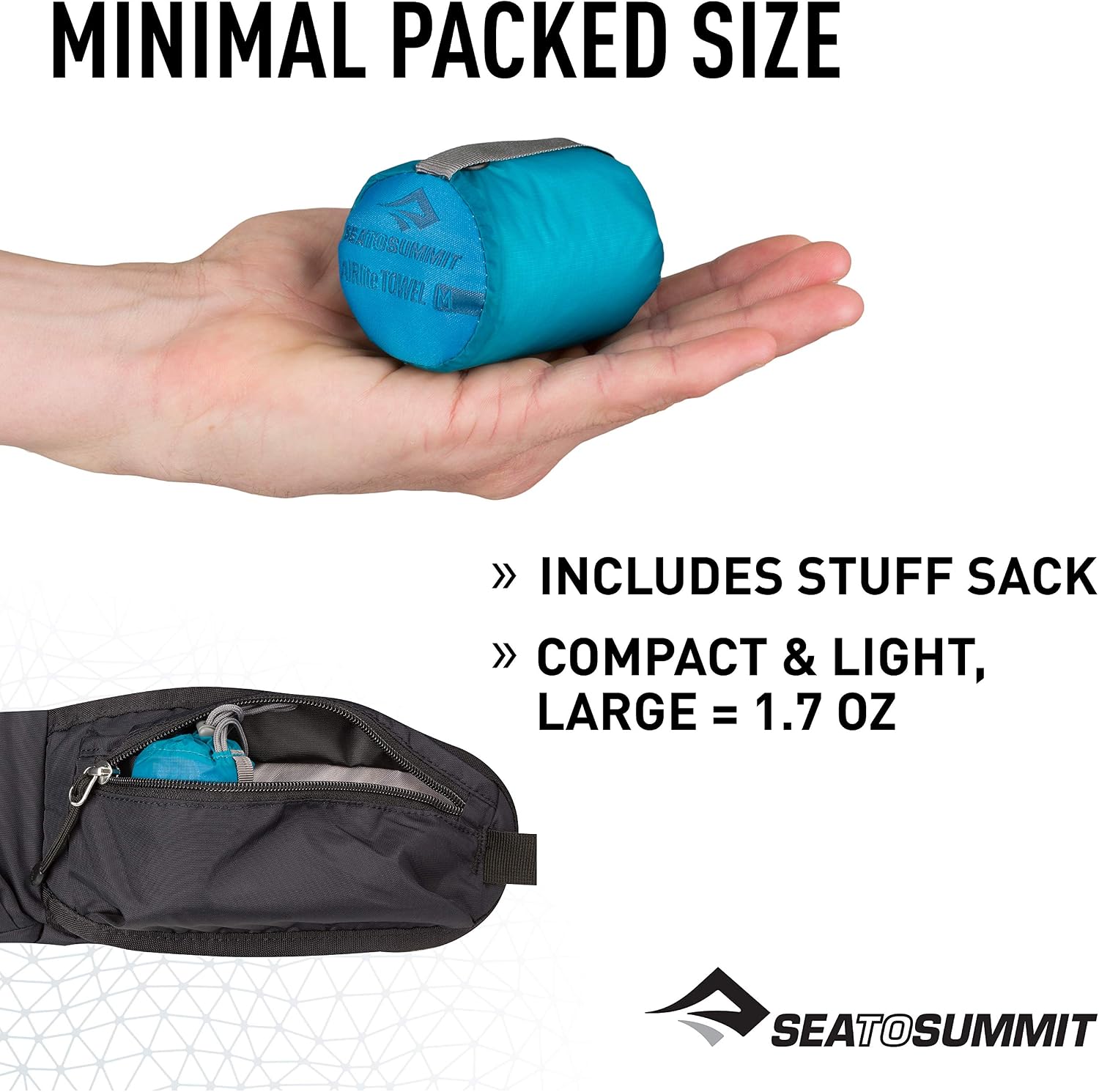 SEA TO SUMMIT Airlite Towel L Towel Mountaineering, mountaineering & trekking Unisex Adult, unisex_adult, AAIRLPB, blue, Large - Image 5