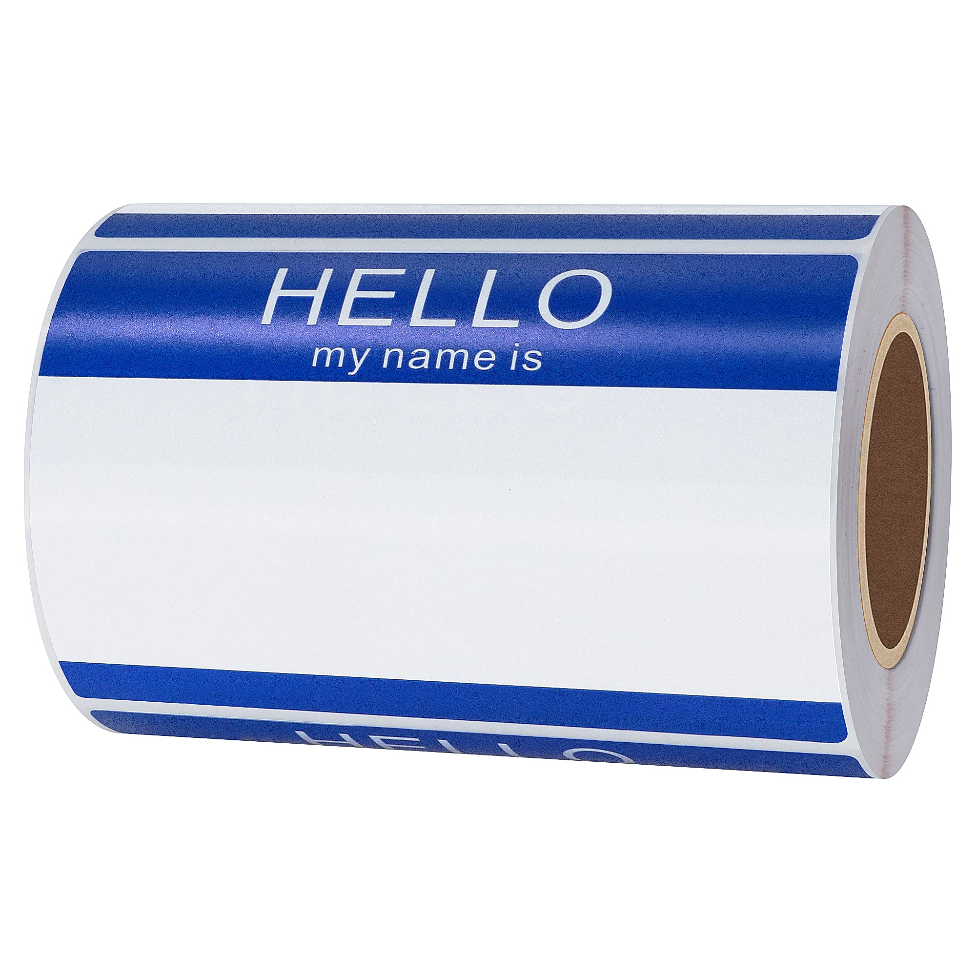 Hylabelest 3.5x2.4 Inch Hello My Name is Labels Name Tag Stick Identification Warehouse Meeting Stickers (Blue)