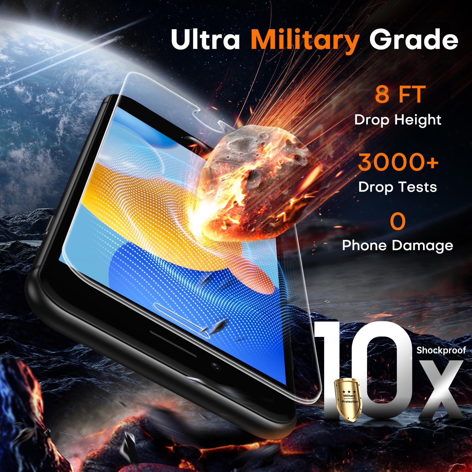 TOCOL 2 Pack Screen Protector for iPhone SE 3/2 (2022/2020 Edition), iPhone 8/7, iPhone 6s/6 4.7-Inch Instant Installation 14FT Military Grade Protective 9H+ Tempered Glass HD No Bubbles No Dust