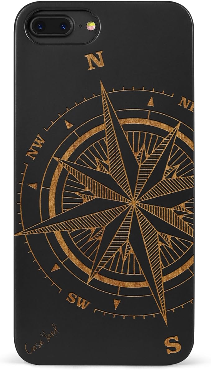 Amazon Iphone 8 Plusケース Caseyard ウッドシリーズ スリムフィット ハイブリッドケース Apple Iphone 8 Plus用 軽量 プレミアム カリフォルニア製 Iphone 8 Plus ブラック Cyip8pw1372b Caseyard ケース カバー