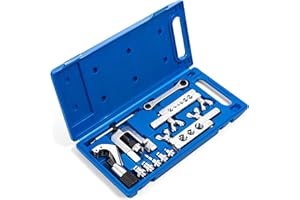 LSR LORESO LORESO Flaring Tool Kit, Breakline & HVAC Swaging Tool Set for 45° Single Flares on Copper, Aluminum, Brass, and Soft Steel Lines with Tube Cutter, Breakline & Refrigerator Repair-Kit Box