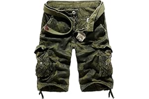 AOYOG Men's Camo Cargo Shorts Cotton