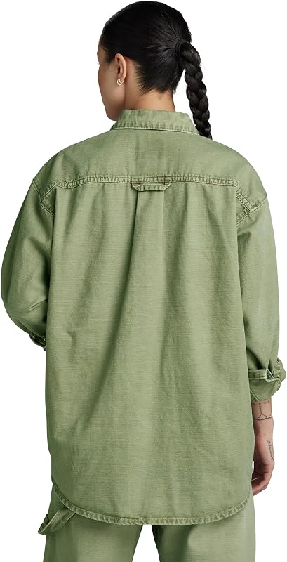 Donna Relaxed Overshirt, Verde scuro (sun faded sage gd D24344-D491-G552), S