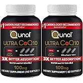Qunol Ultra CoQ10 100mg 3X Better Absorption Patented Water and Fat Soluble Natural Supplement Form Coenzyme Q10 Antioxidant for Heart Health Packs Softgels, 120 Count