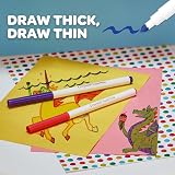 CRAYOLA SuperTips Washable Markers Assorted Colours 24 Pack Felt Tip Pens Kids view 2