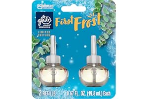 Glade PlugIns Refills Air Freshener, Scented and Essential Oils for Home and Bathroom, First Frost, 1.34 Fl Oz, 2 Count