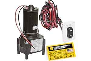 Stromberg Carlson 5th Wheel Landing Gear Motor with RV Jack Switch – Landing Gear Motor and Switch Combo for Lippert, Venture, Pac Rim Electric Fifth Wheel Jacks, Black