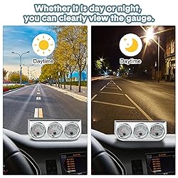 BREADEEP 52mm 3 in 1 Car Auto Gauge Kit