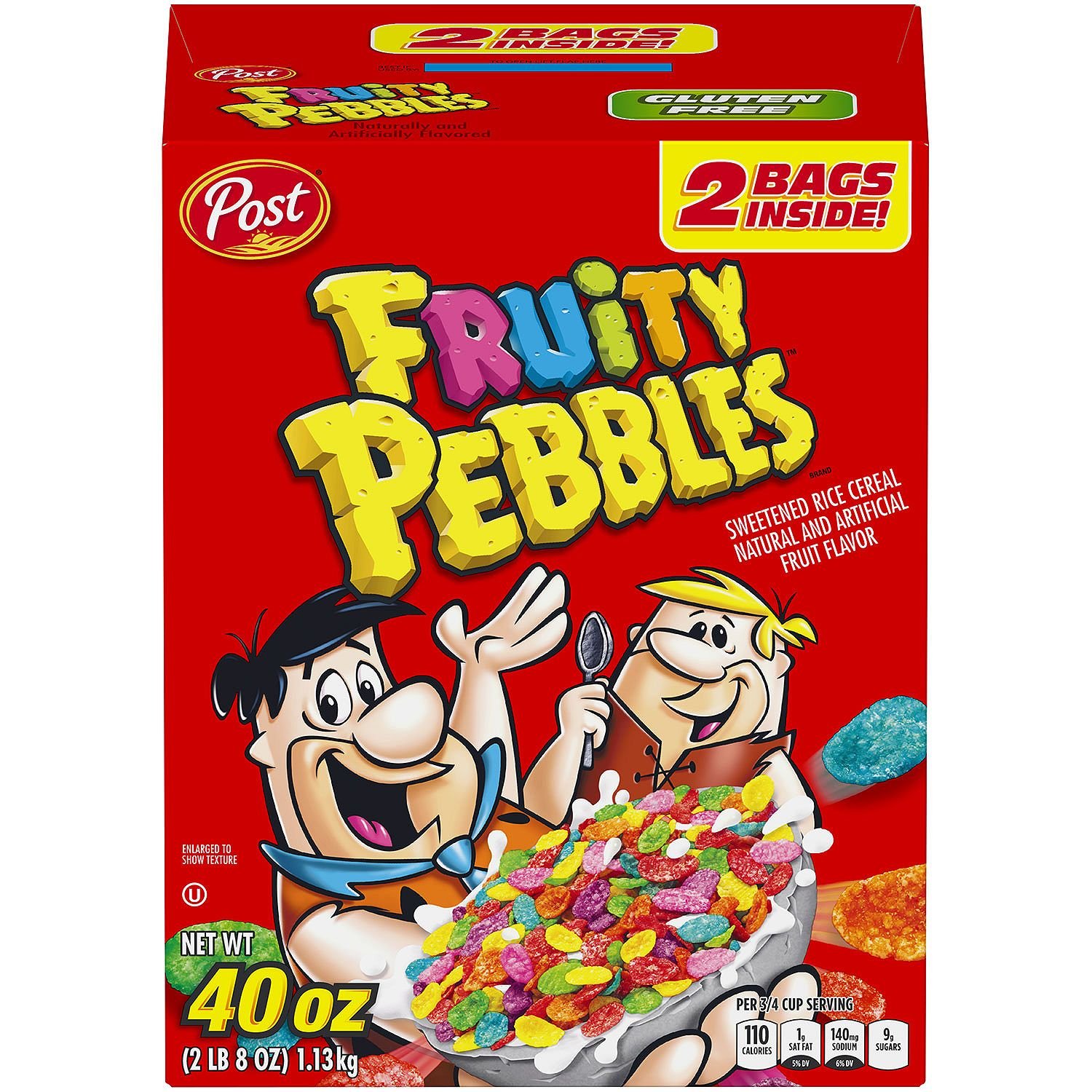 Post Cocoa Pebbles Cereal, 11Ounce Boxes (Pack of 4) Cold