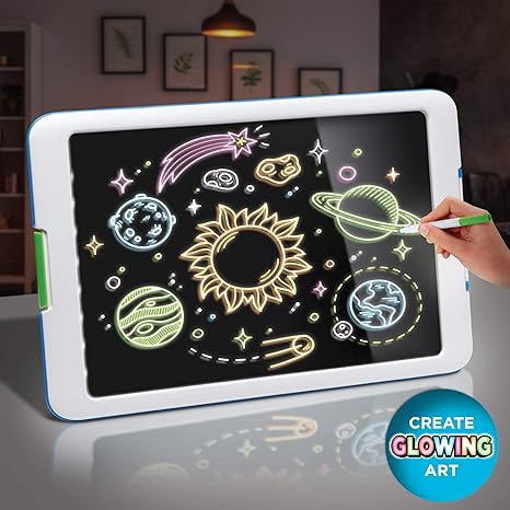 discovery neon glow drawing board