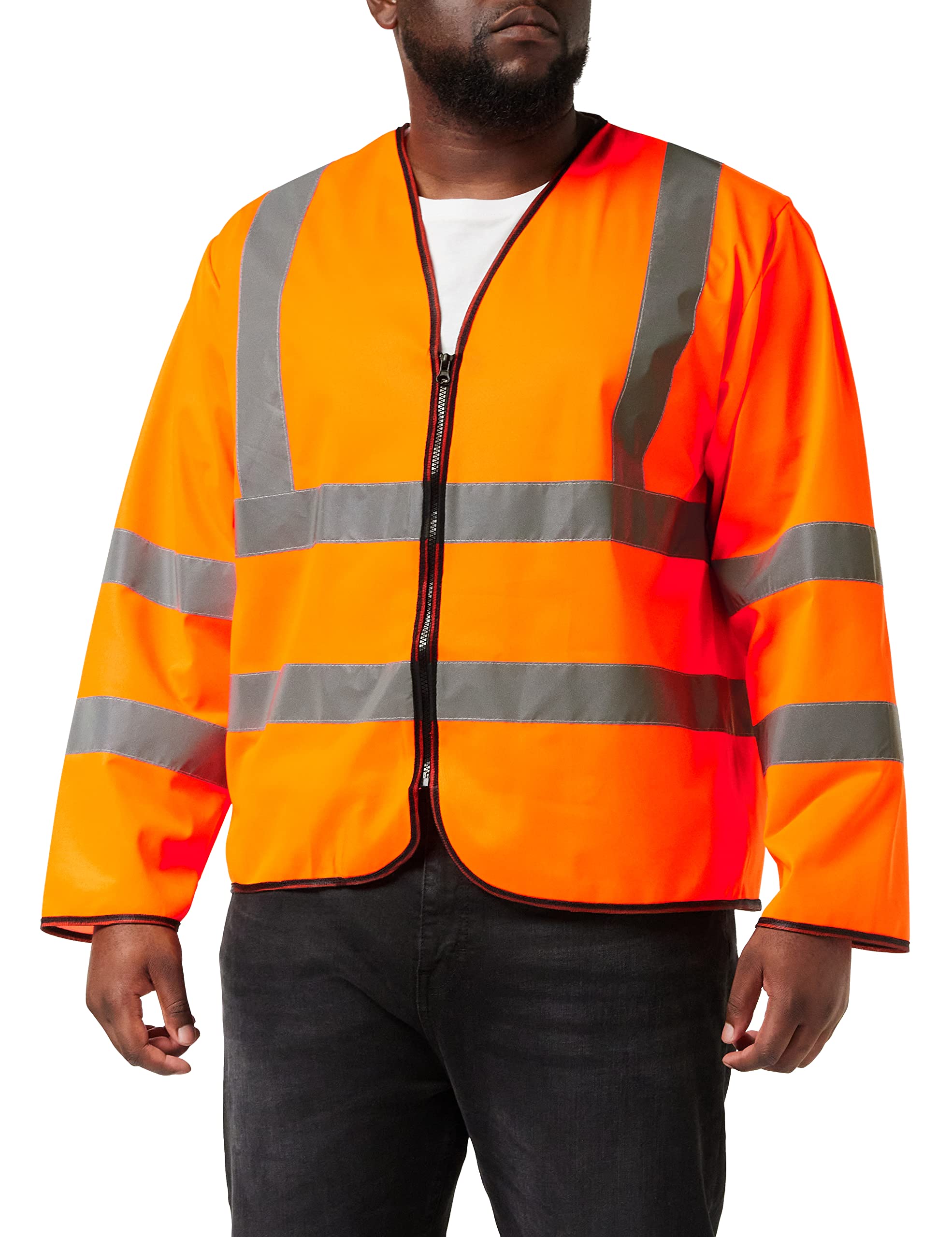 Supertouch 32685 Long Sleeved Hi Vis Zip Vest, XX-Large, Orange