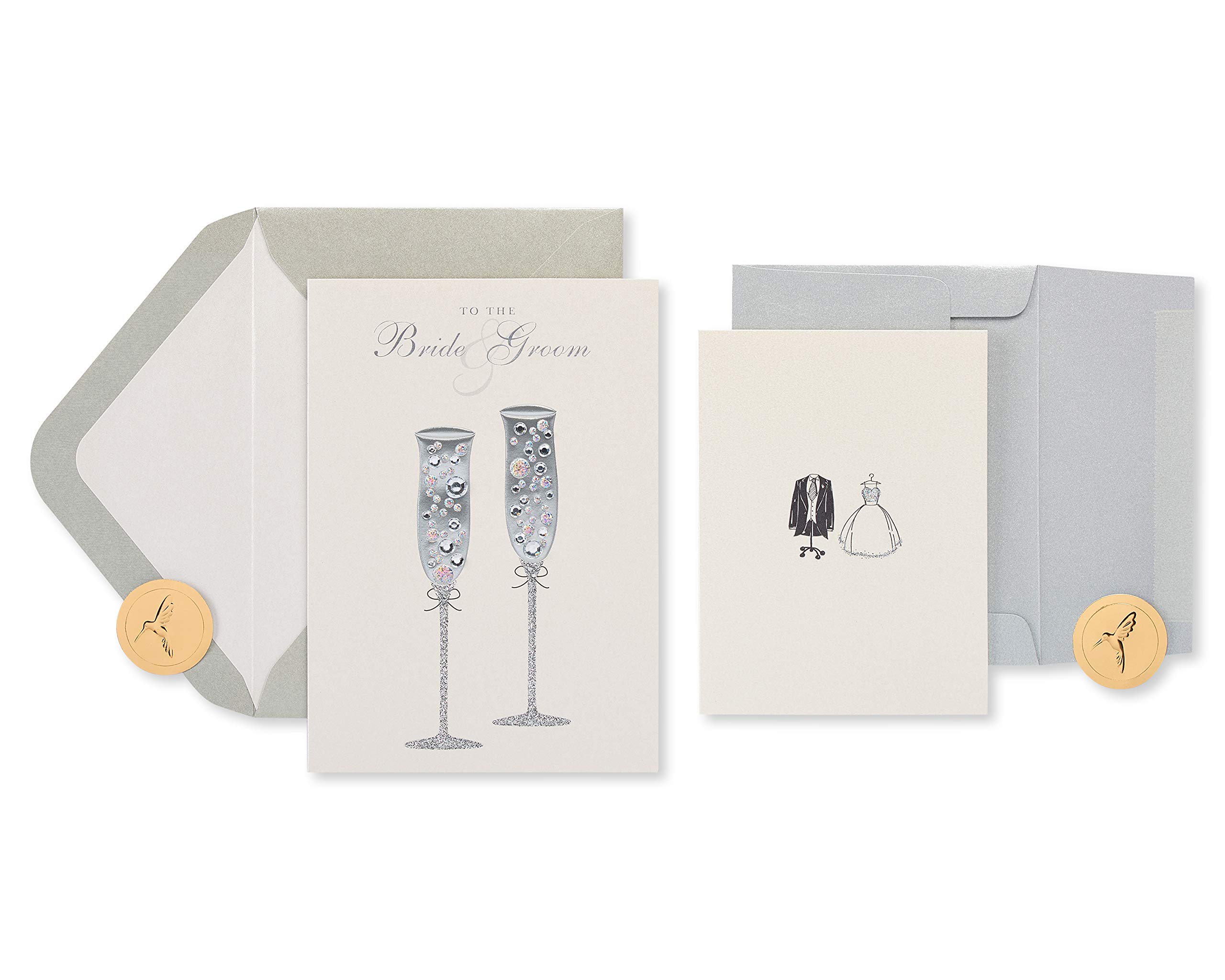 Papyrus Wedding Cards, Outfits and Champagne (2-Count)