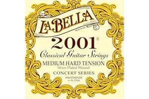La Bella 2001 Medium Hard Tension Silver-Plated wound Classical Guitar Strings - 029-0435