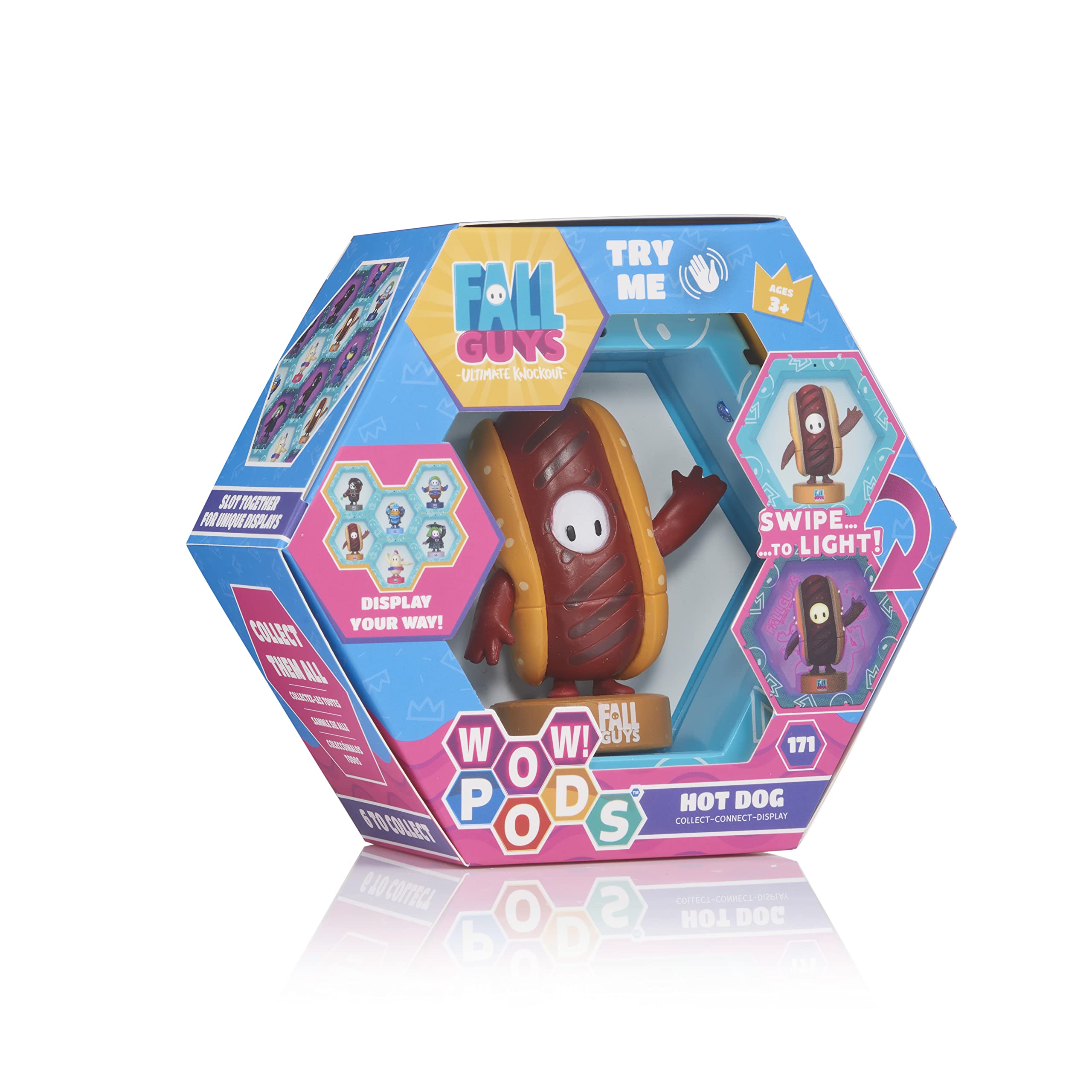 WOW! PODS Fall Guys: Ultimate Knockout - Hot Dog Light-up Bobble-Head Figure | Official Merchandise, Collectibles, Toys And Gifts | For Fall Guys Fans