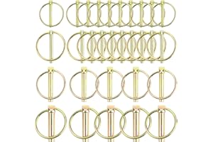 HELIFOUNER 30 Pieces Heavy Duty Linch Pin Assortment Kit for Farm Tractors Trailers Trucks Mowers