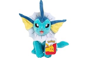 POKEMON Pokémon Vaporeon 8" Plush - Officially Licensed - Quality & Soft Stuffed Animal Toy - Eevee Evolution - Great Gift for Kids, Boys, Girls