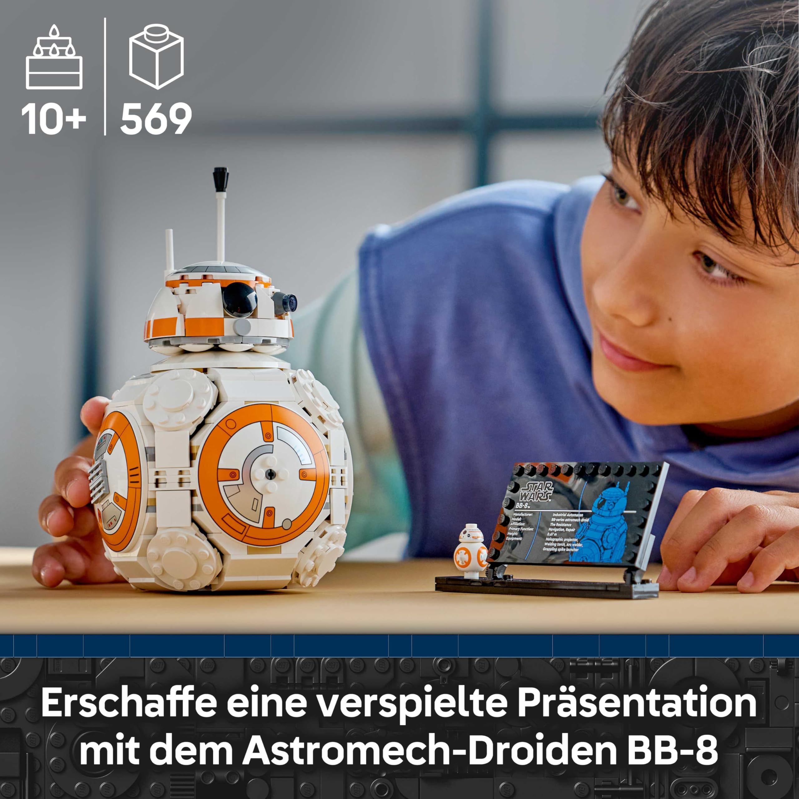 LEGO Star Wars 75452 Der Astromech-Droide BB-8 - Sammelbares 3D Modell zum Bauen und Ausstellen - DIY Deko - Geschenk zum Vatertag für alle Fans 2