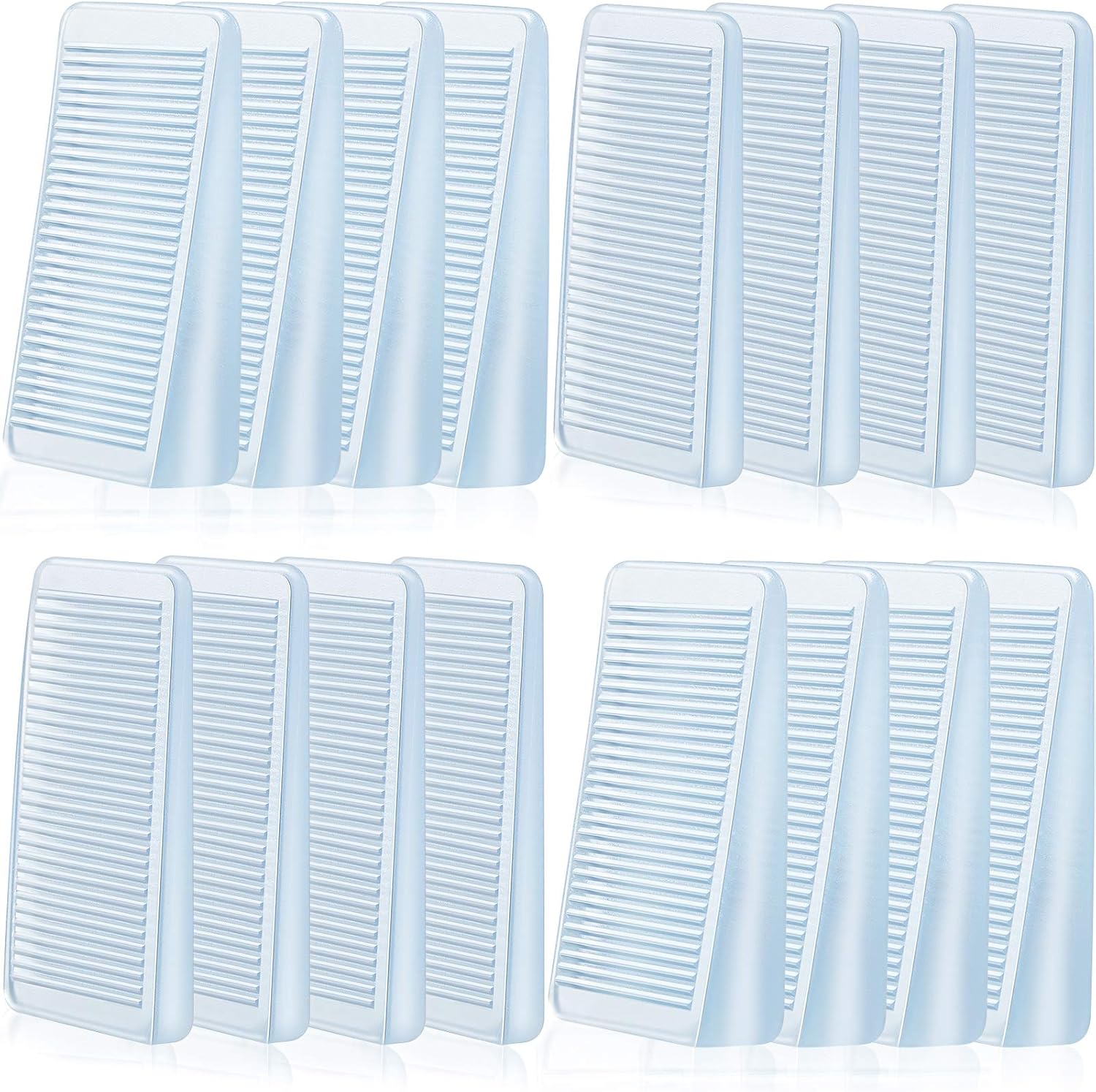 16 Pieces Soft Furniture Leveling Shim Plastic Furniture Leveling Shims Bed Shims Door Stoppers Table Shims Toilet Shims Plastic Shims for Preventing Sliding (8 Large, 8 Small)