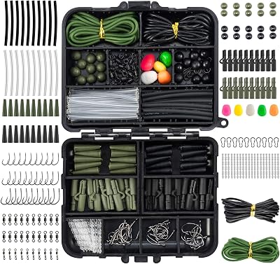 Dr.Fish 278pcs Carp Tackle Set Box Rig Accessories Kit Black Green