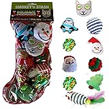 Smokey's Stash Christmas Cat Toys Stocking Catnip Toys Sisal Rope Kitten Toys for Cats