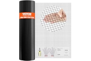 VEVOR Hardware Cloth, 48'' x 100' 1/2inch Galvanized Wire Mesh Roll, 19 Gauge Chicken Wire Fencing Roll, Vinyl Coating Metal Wire Mesh for Chicken Coop Barrier, Rabbit Snake Fences, Poultry Enclosures