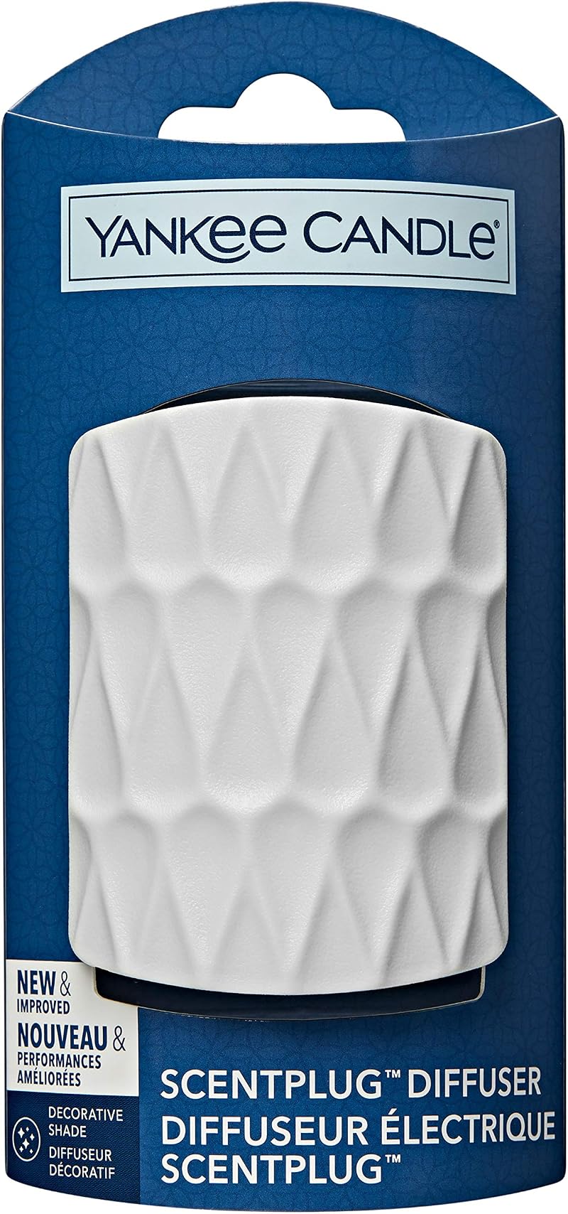 Yankee Candle ScentPlug Diffuser | White Organic Pattern Shade | UK Plug