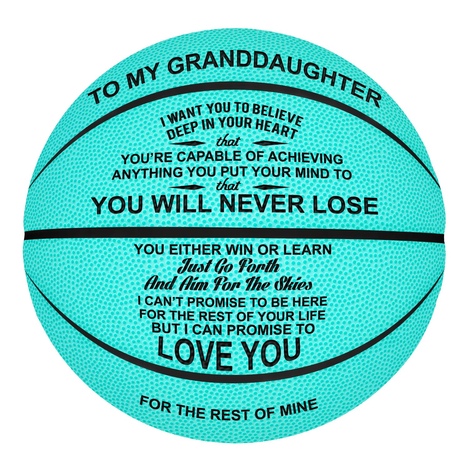 Kenon Customized Engraved Basketballs for Granddaughter, Personalized Indoor/Outdoor Game Leather Basketball, Best Gift for Granddaughter (To My Granddaughter)